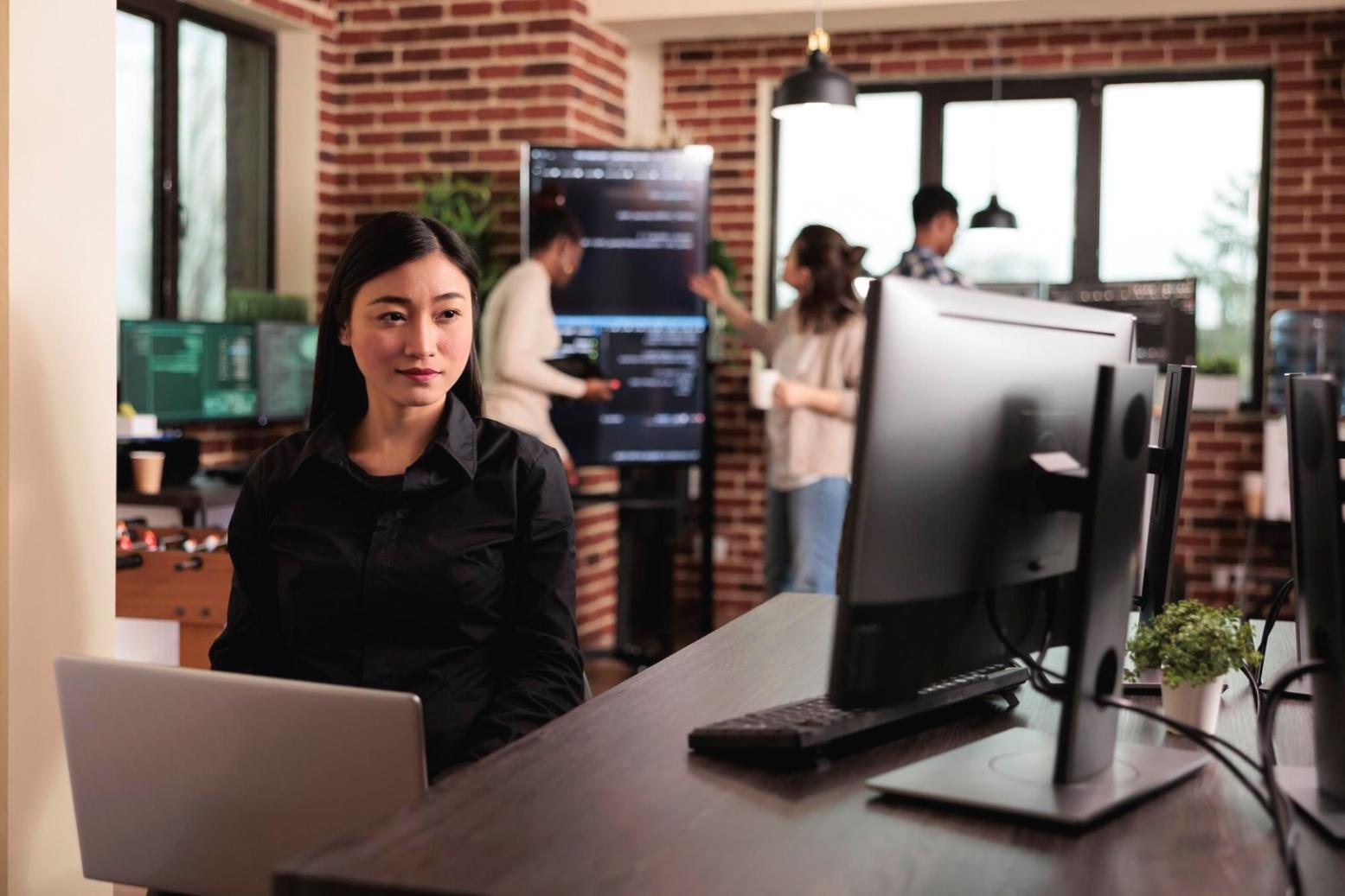 AR VR development workspace with students learning